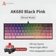 Ігрова Ajazz AK680 Рожева Клавіатура, Механічна, Hot Swap, Outemu Red Switches, 65% - зображення 9