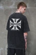 Мужская Вываренная Оверсайз Футболка Washed С Принтом Choppers Black S/M (8049620) - изображение 1