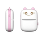 Портативний мініпринтер Mini printer Pink +4 шт звичайного + 3 шт самоклеючий +3 шт кольорового+ чохол - зображення 4
