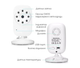 Видеоняня Baby Monitor SM-32 с датчиком звука беспроводная радионяня с портативным дисплеем и измерением температуры Поворотная радионяня с энергосберегающим режимом - изображение 8