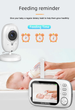 Видеоняня Baby Monitor ABM600 с датчиком звука беспроводная радионяня с портативным дисплеем и измерением температуры - изображение 3