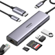 Hub USB Ugreen CM512 7-in-1 USB-C to 2xUSB 3.2/HDMI/SD/TF/RJ-45/PD 100W Grey (6941876226870) - obraz 2