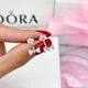 Серебряные серьги Бант сияющий трансформер Пандора Pandora 293543C01 - изображение 4