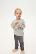 Бавовняний светр для дівчинки H&M 92 сірий з зайчиком - изображение 1