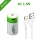 Акумуляторні батарейки SMARTOOOLS тип D (R20, 373, LR20, L20) Li-ion 12000mWh Type-C (2 шт) - зображення 5