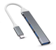 Type-C (USB-C) папа розширювач на 4 порти USB2.0 мама Комп'ютер ноутбук Сірий - зображення 1