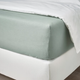 Простынь на резинке 160х200 см зелёная IKEA DVALA постельное белье двуспальное 100% хлопок ИКЕА ДВАЛА - изображение 5