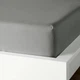 Простирадло на гумці 160х200 см сіре IKEA DVALA постільна білизна двоспальна 100% бавовна ІКЕА ДВАЛА - зображення 6