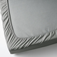 Простынь на резинке 140х200 см серая IKEA DVALA постельное белье двуспальное 100% хлопок ИКЕА ДВАЛА - изображение 4