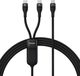 Kabel Baseus Flash Series II 2-in-1 USB Type-C - USB Type-C 1.5 m 100 W Black (6932172622480) - obraz 1
