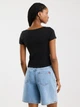 Футболка бавовняна коротка жіноча Big Star Missa 906 L Чорна (5900714861643) - зображення 2