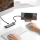 Hub USB Baseus Metal Gleam Series 7-in-1 USB-C to 2xUSB3.0/HDMI/USB Type-C/PD/SD/TF Grey (WKWG020113) - obraz 8
