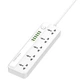 Фильтр питания ProLogix Premium (PR-SC5614W) 2.5 кВт, 5 розеток, 6 USB AUTO ID, 2 м, белый - изображение 4