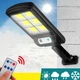 Вуличний ліхтар на стовп Solar Light 6COB із пультом на сонячних батареях чорний - зображення 1