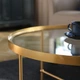Журнальний столик IKEA TORSJÖ 505.904.06, d88 см, золотий - зображення 3