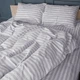 Комплект постельного белья MirSon Полуторный 143 x 210 17-0600 Stripe White Gray Бязь (2200008048075) - изображение 2