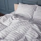 Комплект постельного белья MirSon Полуторный 143 x 210 17-0600 Stripe White Gray Бязь (2200008048075) - изображение 4