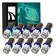 Комплект светодиодных ламп NAPO LED BA9S-5050-5smd T4W Ba9s цвет свечения синий 10 шт - изображение 1