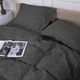 Простынь на резинке MirSon евро 200x220+25 см 30-0012 Dark Gray Satin Stripe (2200005252321) - изображение 4