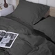 Простынь на резинке MirSon евро 200x220+25 см 30-0012 Dark Gray Satin Stripe (2200005252321) - изображение 5