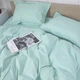 Простынь на резинке MirSon двуспальная 150x190+25 см 30-0013 Azure Satin Stripe (2200005252680) - изображение 5