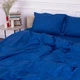 Простынь на резинке MirSon двуспальная 150x190+25 см 30-0019 Blue Satin Stripe (2200005255209) - изображение 3
