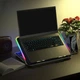 Подставка охлаждающая для ноутбука до 15.6" IceCoorel A9R Laptop Stand Blue RGB LED со сменой наклона черная - изображение 4