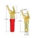 Штекеры акустические типа лопатка Spade Plug Alitek Gold Black/Red cover, 2 шт (48842) - изображение 3