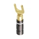 Штекер коннектор акустический разъем типа лопатка Spade Plug Graphite/White strip (48843) - изображение 1
