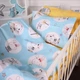 Комплект постельного белья MirSon Полуторный 143x210 см Kids Time 20-0044 Cats and bunnies Бязь (2200009641008) - изображение 2