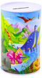 Skarbonka LEAN Toys Metalowa skarbonka z kolorowym motywem dinozaura 13 x 8 cm 22090 (5905991044468) - obraz 1
