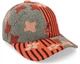 Кепка- бейсболка Kangol Nature Flip Spacecap Цвет Oil Green/Cherry Glow Размер S/M - изображение 2