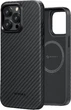 Карбоновий чохол Pitaka MagEZ Case Pro 4 Twill 1500D для iPhone 15 Pro Чорний + Сірий (KI1501PP) - зображення 1