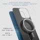 Карбоновий чохол Pitaka MagEZ Case 5 Moonrise для iPhone 15 Pro Синій + Блакитний (KI1501MO) - зображення 4