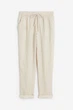 Брюки H&M XS светло бежевый полоска 2005954891 - изображение 1