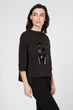 Жіночий чорний світшот DKNY XS DP9T7103 - изображение 2