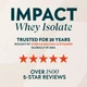 Протеїн ізолят MyProtein Impact Whey Isolate 1 кг Chocolate Brownie NEW Improved (шоколадний брауні) - зображення 5