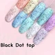 Топ для нігтів (прозорий з дрібними чорними крапками) Black Dot Top Toki Toki 5 мл - зображення 3