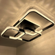 Люстра светодиодная потолочная LUMINARIA AKRILIKA SQUARE 130W 4S BLACK/CLEAR 220V IP20 с пультом ДУ для кухни, спальни, гостиной - изображение 2