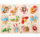 Деревянный пазл цветной 30x22 см Насекомые - изображение 1