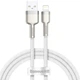 Кабель Baseus Cafule Metal USB - Lightning 2.4A/1m (CALJK-A02) White - изображение 1