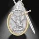 Подвеска Щит и меч Архангела Михаила/Angel Shield St. Michael Серебро/Золото 35*25 мм Fashion Jewelry - изображение 6