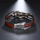 Многосоставной мужской кожаный браслет "Голова Дракона" 21.5 см TRENDY - изображение 3