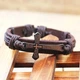 Стильный Браслет из кожи и металлического сплава унисекс S047 19 см TRENDY - изображение 5