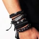 Мужской многослойный кожаный браслет 20.5*6.8 см 17IF H1-18-27 Fashion Jewelry - изображение 3