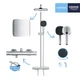 Душова система термостатична Grohe QuickFix Vitalio Comfort System 250 Cube 26696001 - зображення 6