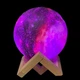 Светильник ночник 3D Космос 3W с пультом, сенсорный, аккумуляторный, регулируемая яркость, зарядка USB Цветной - изображение 3
