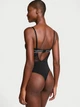 Боди Victoria's Secret Lacie Striped Floral Underwire Bodysuit XS Черный (26936015) - изображение 2