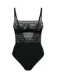 Боди Victoria's Secret Lacie Striped Floral Underwire Bodysuit XS Черный (26936015) - изображение 3