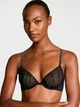 Бюстгальтер Victoria's Secret Sheer Shine Unlined Low-Cut Demi Bra 80B Чорний (26970606) - зображення 1